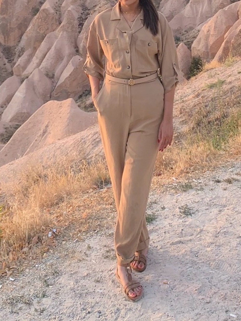 Zara Beige Jumpsuit